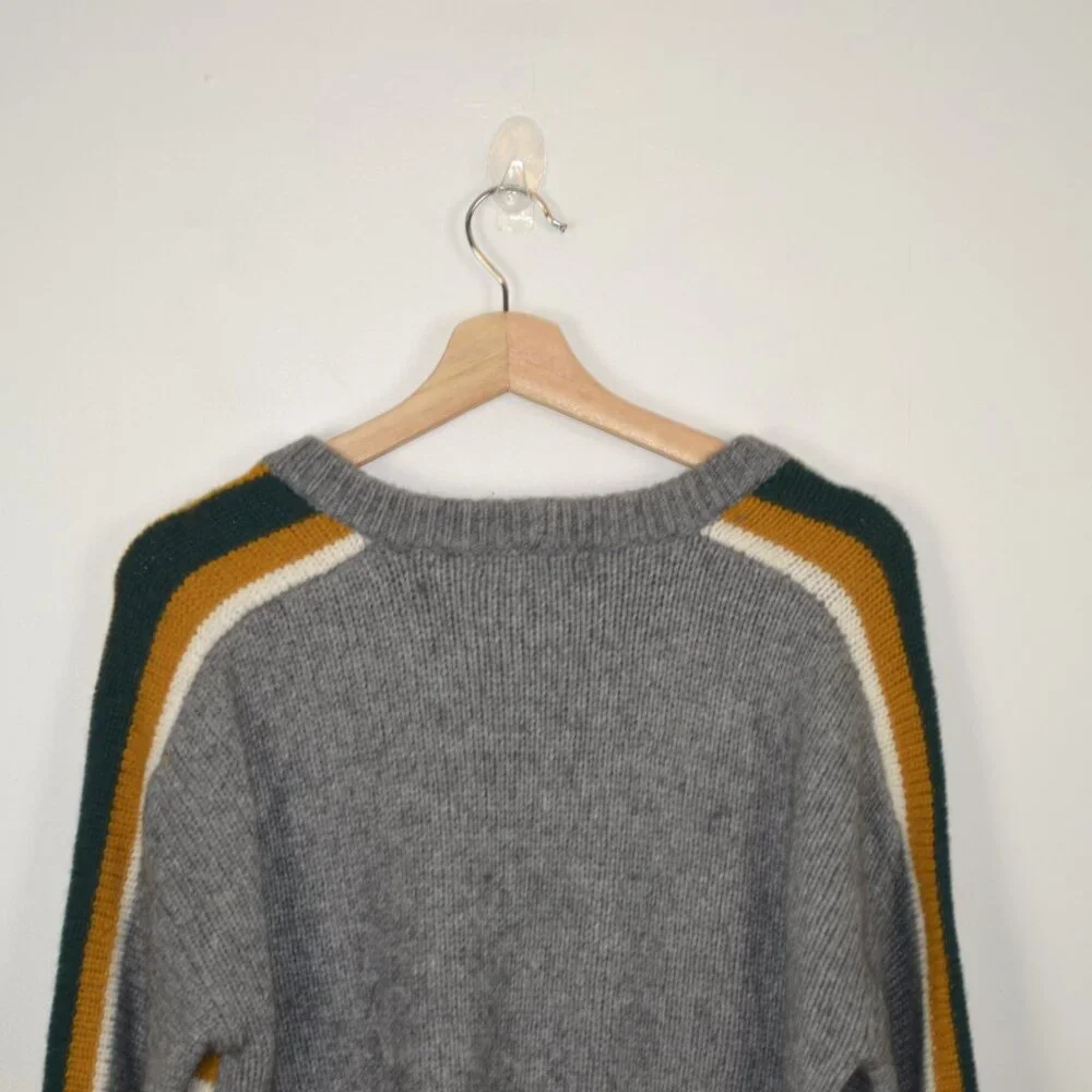 Madewell Wool Alpaca Blend Crewneck Pullover Sweater Womens M Long Sleeve Gray - Picture 6 of 9